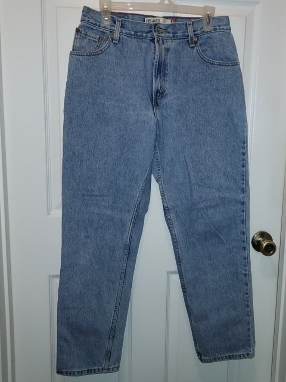 Vintage Y2K LEVI'S 550 Relaxed Tapered JEANS Mom Classic Wash 12P 12 Short